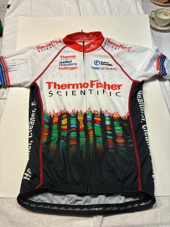 Borah Thermo Fisher Scientific Full Zip Cycling Jersey Men's Medium
